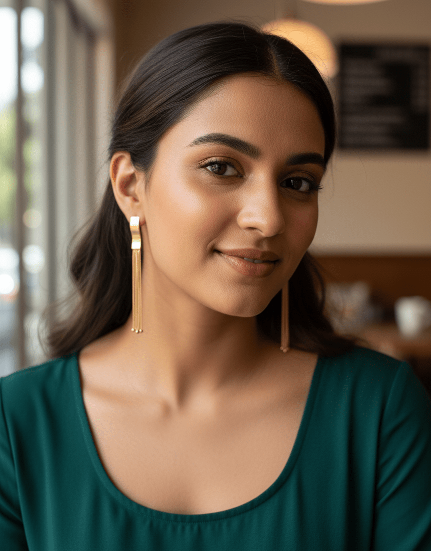 Sleek Gold Box Chain Tassel Earrings - GREYS∞UL