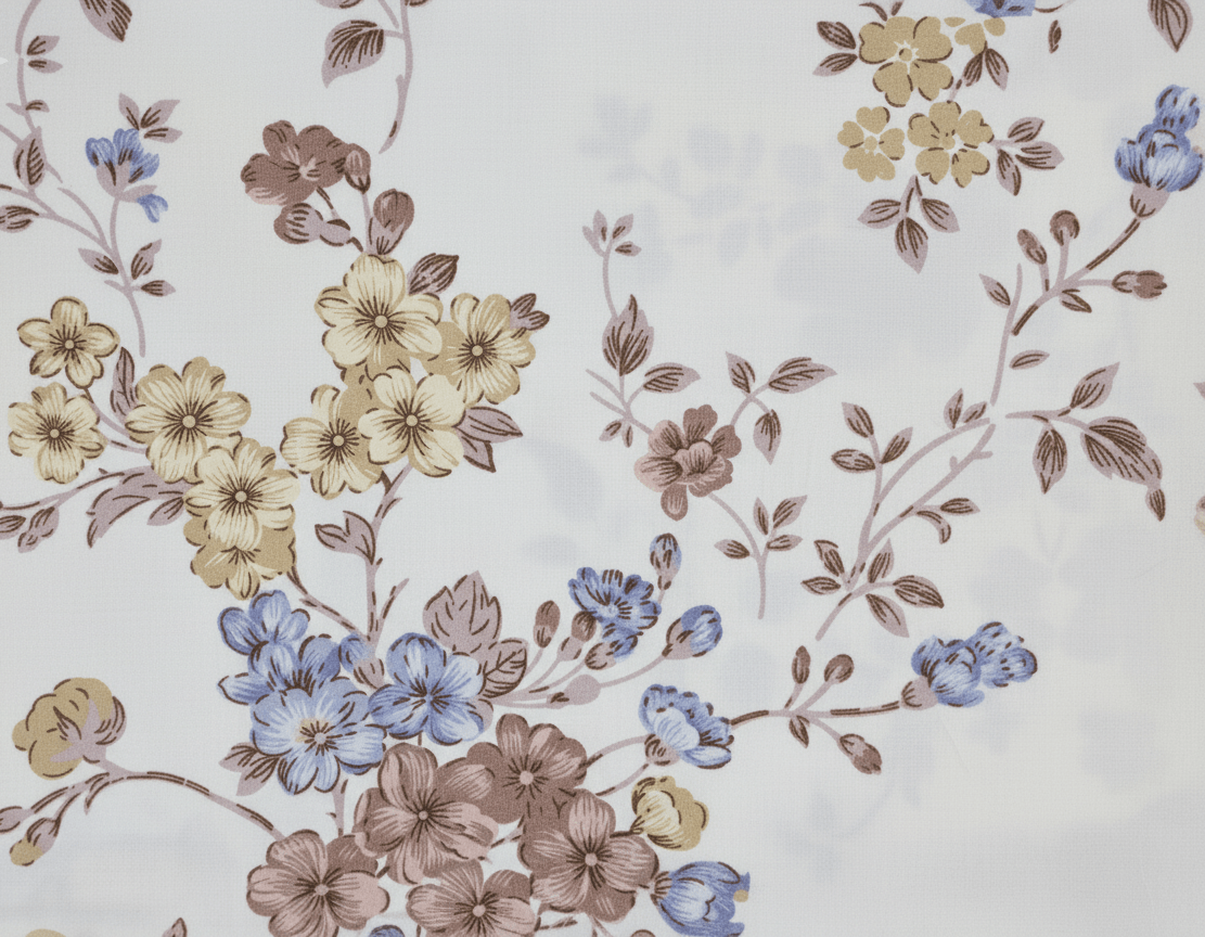 Floral King Bedsheet Set with Grid Pillow covers - GREYS∞UL