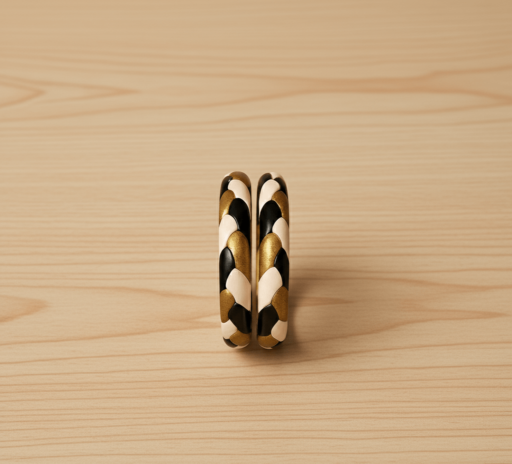 Braided Design Jaipuri Lakh Bangle Set - GREYS∞UL