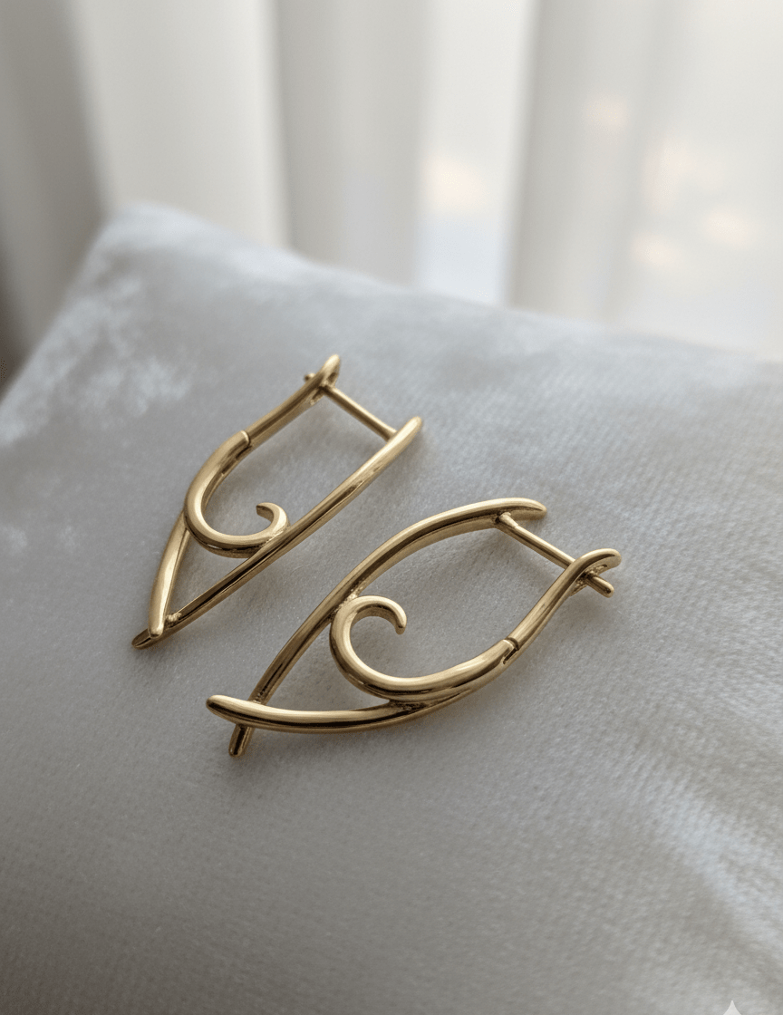 Whispering Gold Hoop Earrings - GREYS∞UL