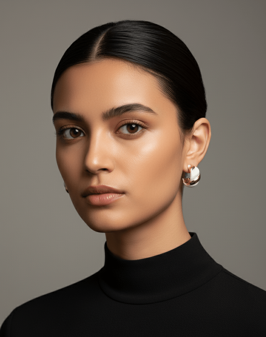 Enamel and Gold Plated Huggie Hoops - GREYS∞UL