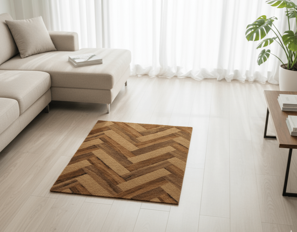 Premium Anti - Slip Door Mat with Wooden Texture Design (40x60 cm) - GREYS∞UL