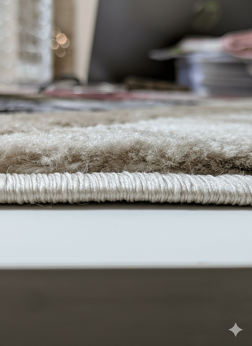 Geometric Pattern Door Mat – Beige & Brown with Diamond Accents (40x60 cm) - GREYS∞UL