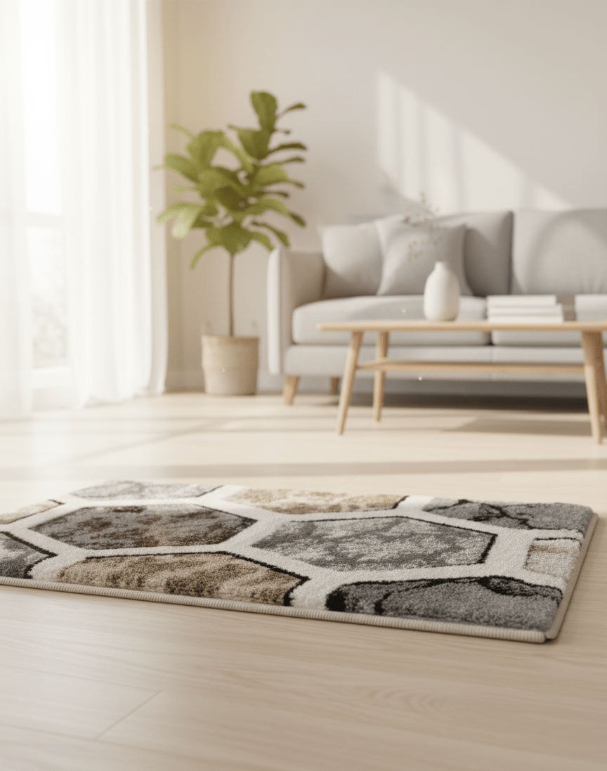 Hexa Elegance soft - Feel Floor Mat – Modern (40x60 cm) - GREYS∞UL