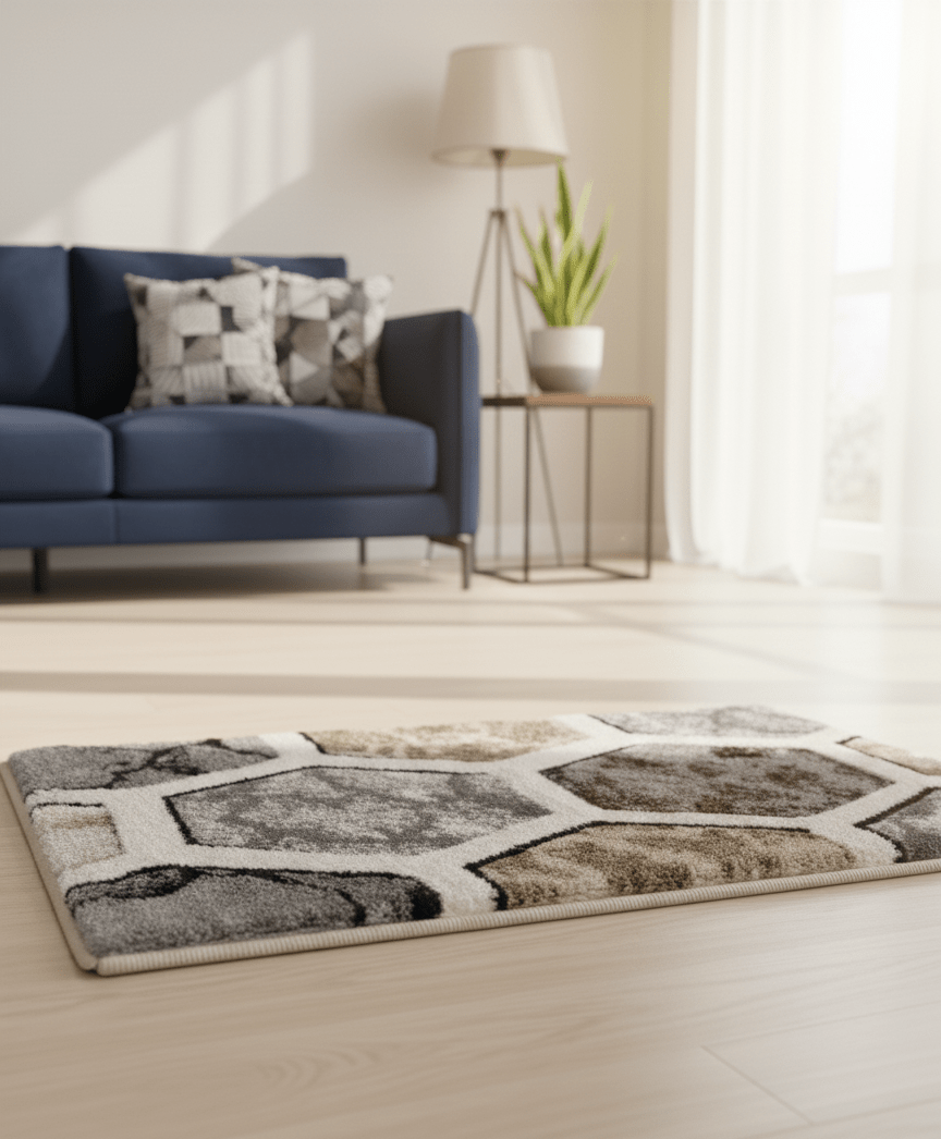Hexa Elegance soft - Feel Floor Mat – Modern (40x60 cm) - GREYS∞UL