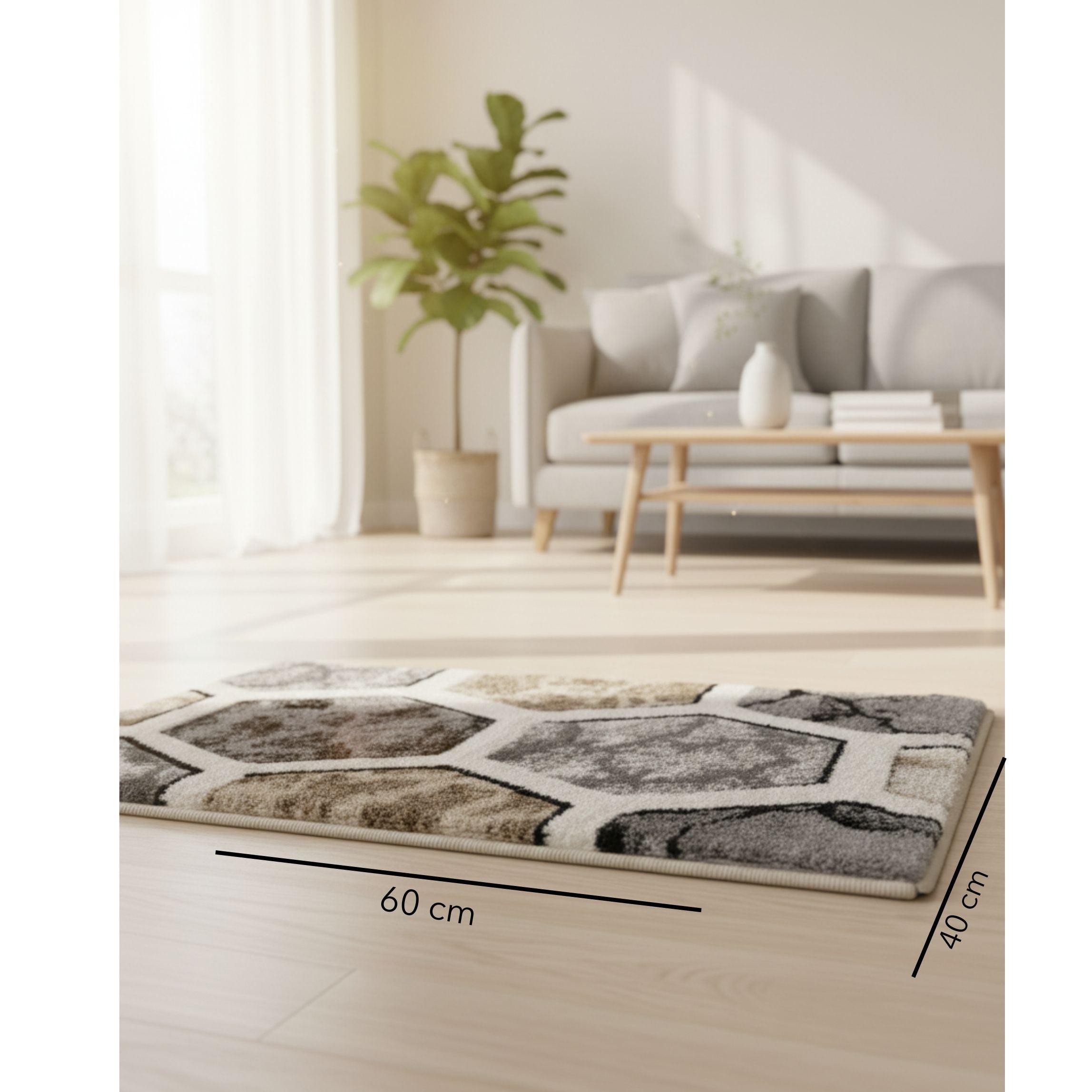 Hexa Elegance soft - Feel Floor Mat – Modern (40x60 cm) - GREYS∞UL