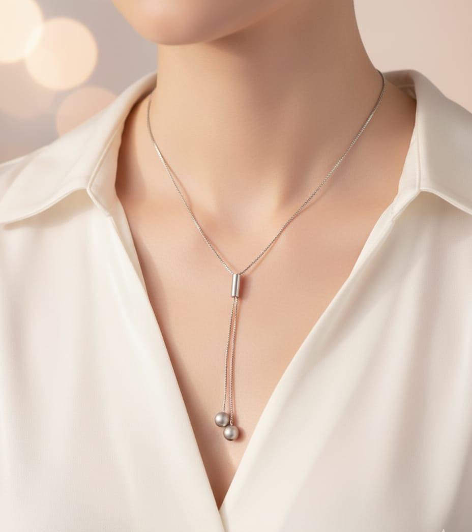 Lariat Luxe Adjustable Y Necklace - GREYS∞UL