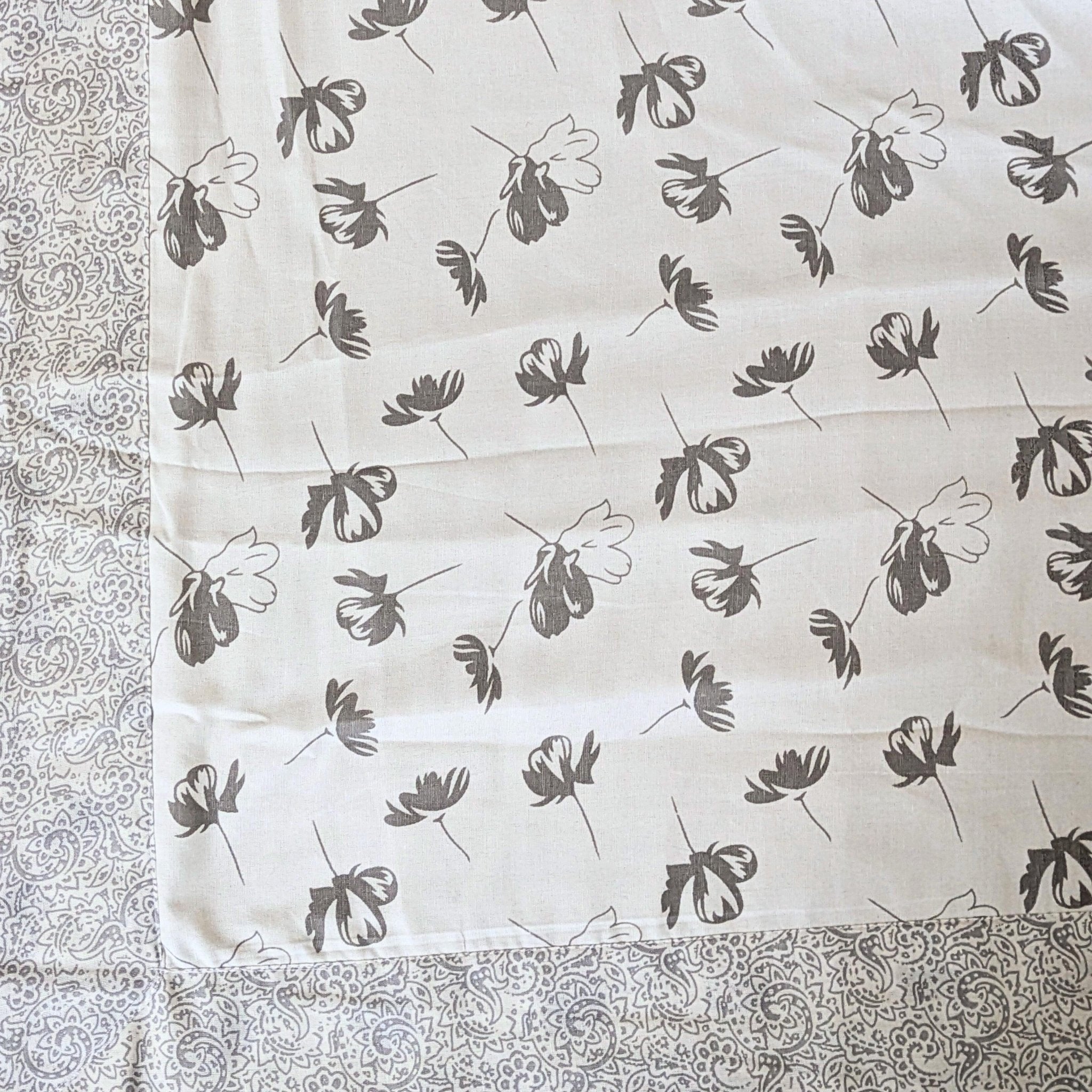 Modern Floral Double bed Comforter with Mulmul softness - GREYS∞UL