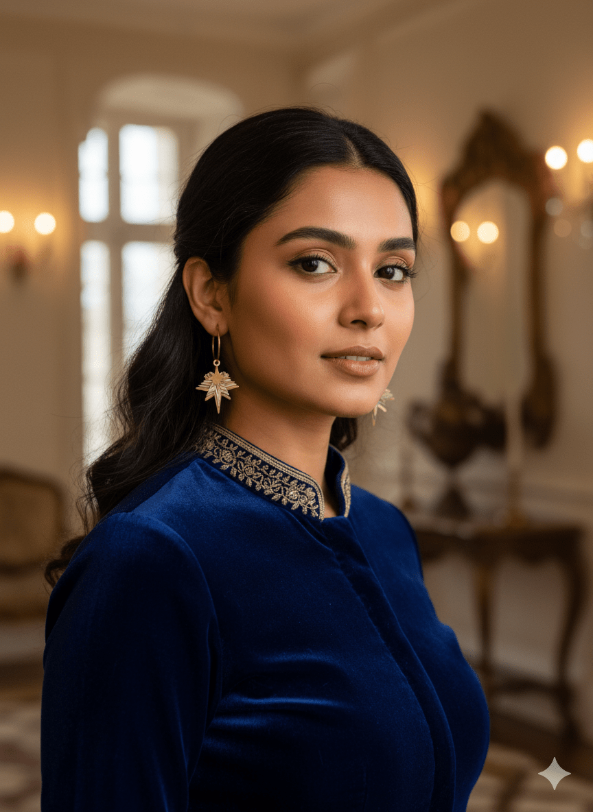 Celestial Starburst Hoop Earrings - GREYS∞UL